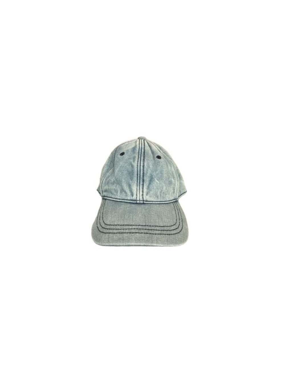 Universal Thread Baseball Hat Blue Acid Wash Denim Leather Strapback Cap